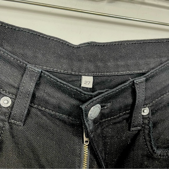 CARMAR Black Shredded Jeans Ripped Heavily Distressed Denim High Rise Raw Hem 27 - Picture 9 of 16